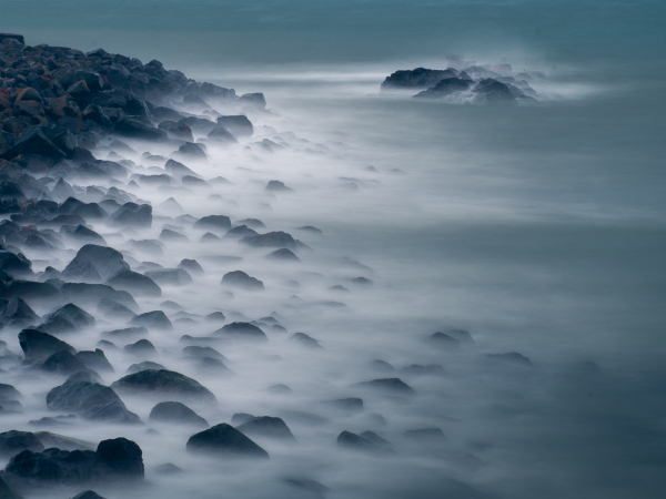 'Rocky Shore' by Cath Simpson, Wigan u3a